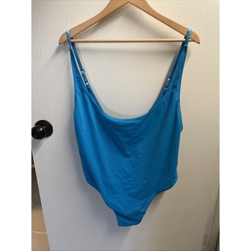 Skims Scoop Neck One piece Bathing Suit Turquoise NWT Woman's 4x